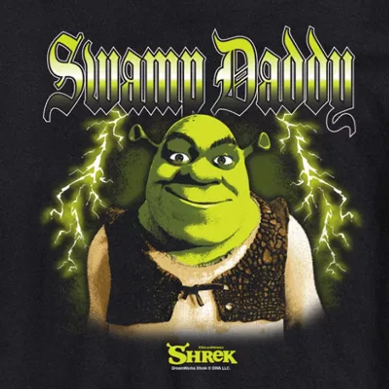 Novelty Mens Crew Neck Short Sleeve Regular Fit Shrek Big and Tall Graphic T-Shirt