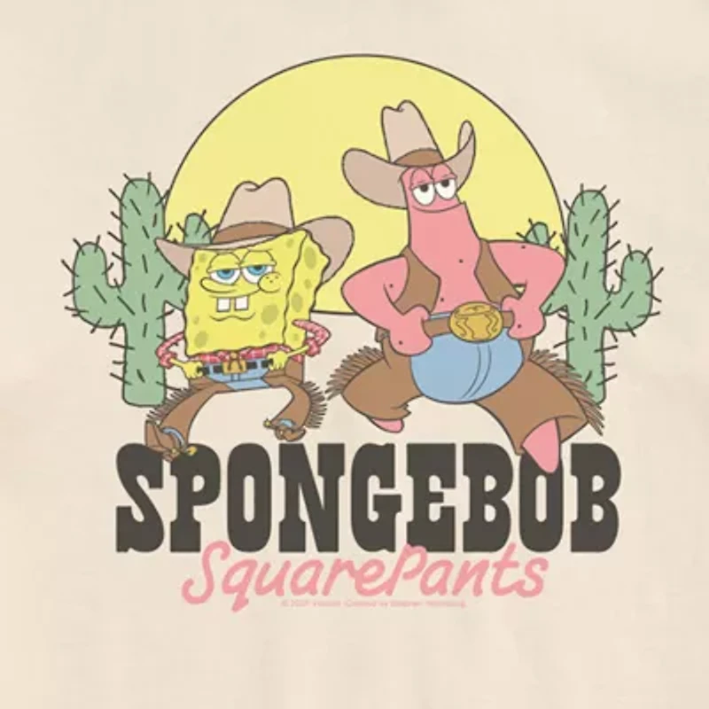 Novelty Mens Crew Neck Short Sleeve Regular Fit Spongebob Big and Tall Graphic T-Shirt