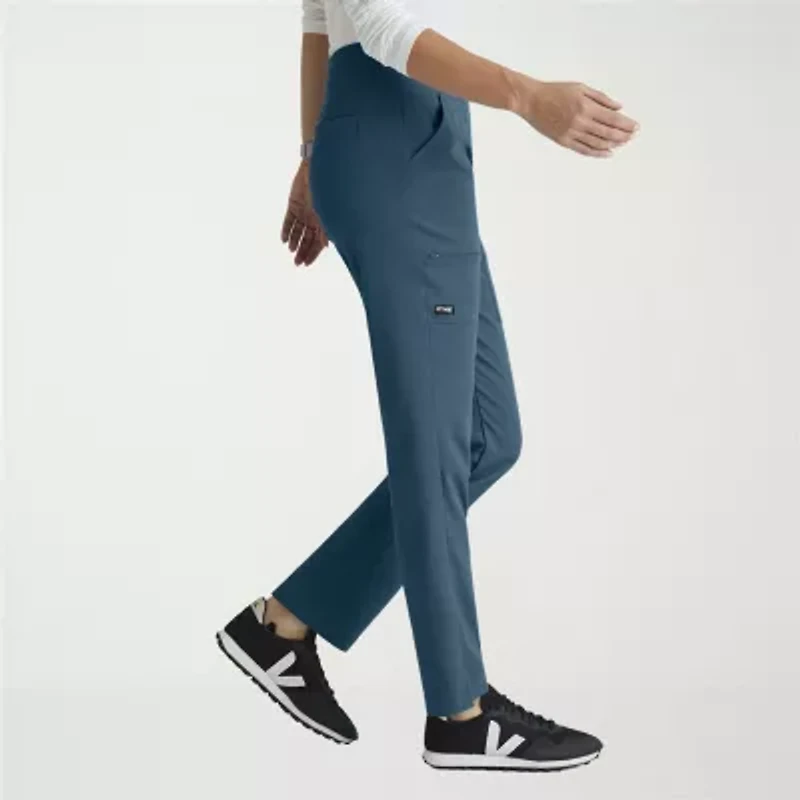 Grey's Anatomy™ by Barco Spandex Stretch Direct Grsp633 Relay 5-Pocket Mid-Rise Straight Leg Womens Fabric Moisture Wicking Wrinkle Resistant Scrub Pant