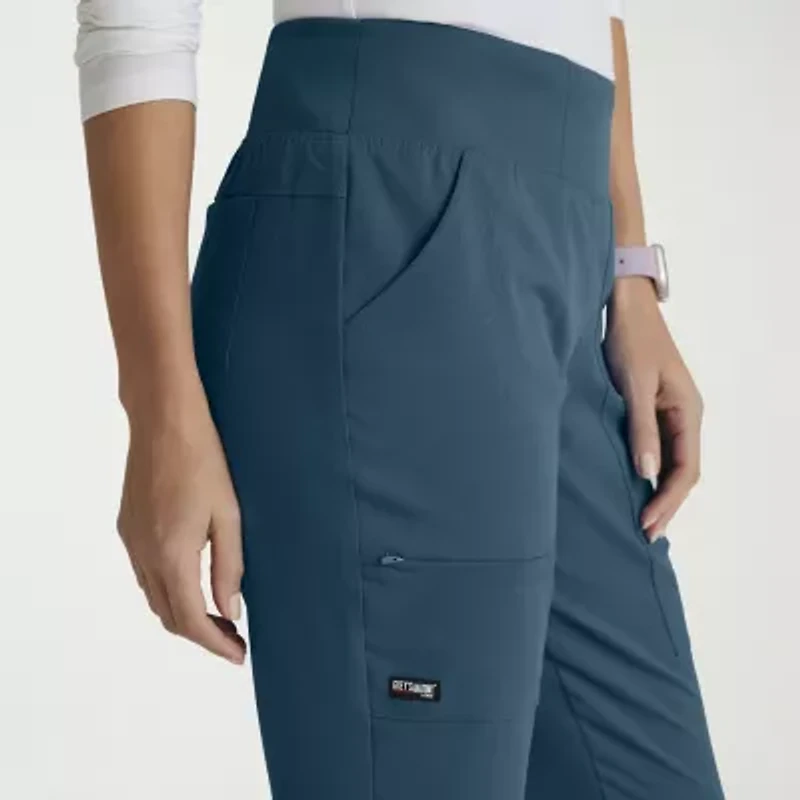 Grey's Anatomy™ by Barco Spandex Stretch Direct Grsp633 Relay 5-Pocket Mid-Rise Straight Leg Womens Fabric Moisture Wicking Wrinkle Resistant Scrub Pant