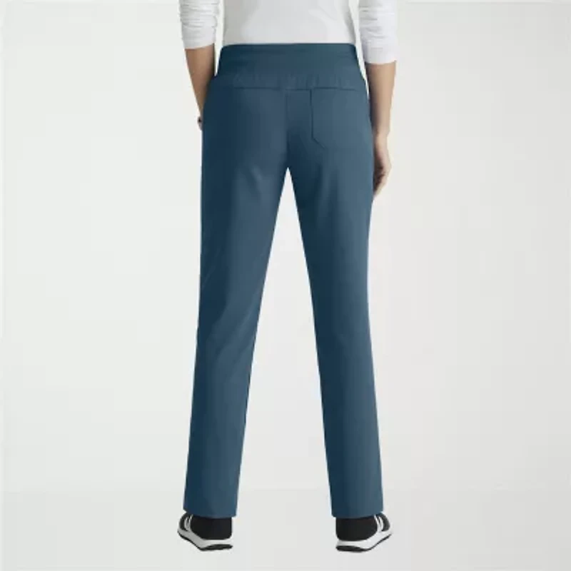 Grey's Anatomy™ by Barco Spandex Stretch Direct Grsp633 Relay 5-Pocket Mid-Rise Straight Leg Womens Plus Tall Fabric Moisture Wicking Wrinkle Resistant Scrub Pant