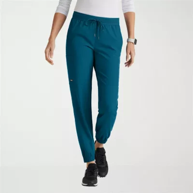 Grey's Anatomy™ by Barco Spandex Stretch Direct Grsp632 Dash 5-Pocket Mid-Rise Jogger Womens Fabric Moisture Wicking Wrinkle Resistant Scrub Pant