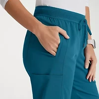 Grey's Anatomy™ by Barco Spandex Stretch Direct Grsp632 Dash 5-Pocket Mid-Rise Jogger Womens Petite Fabric Moisture Wicking Wrinkle Resistant Scrub Pant