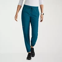 Grey's Anatomy™ by Barco Spandex Stretch Direct Grsp632 Dash 5-Pocket Mid-Rise Jogger Womens Petite Fabric Moisture Wicking Wrinkle Resistant Scrub Pant