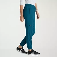 Grey's Anatomy™ by Barco Spandex Stretch Direct Grsp632 Dash 5-Pocket Mid-Rise Jogger Womens Petite Fabric Moisture Wicking Wrinkle Resistant Scrub Pant
