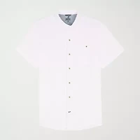 IZOD Dockside Chambray Mens Short Sleeve Classic Fit Button-Down Shirt