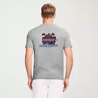 IZOD Saltwater Americana Mens Crew Neck Short Sleeve Regular Fit Graphic T-Shirt