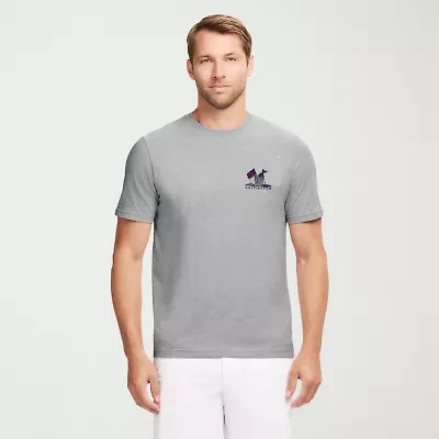 IZOD Saltwater Americana Mens Crew Neck Short Sleeve Regular Fit Graphic T-Shirt