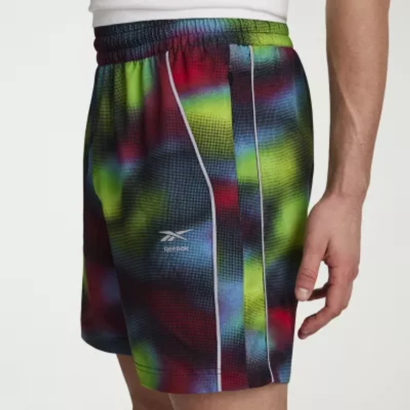 Reebok Mens 7" Mid Rise Drawstring Waist Workout Shorts