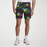 Reebok Mens 7" Mid Rise Drawstring Waist Workout Shorts