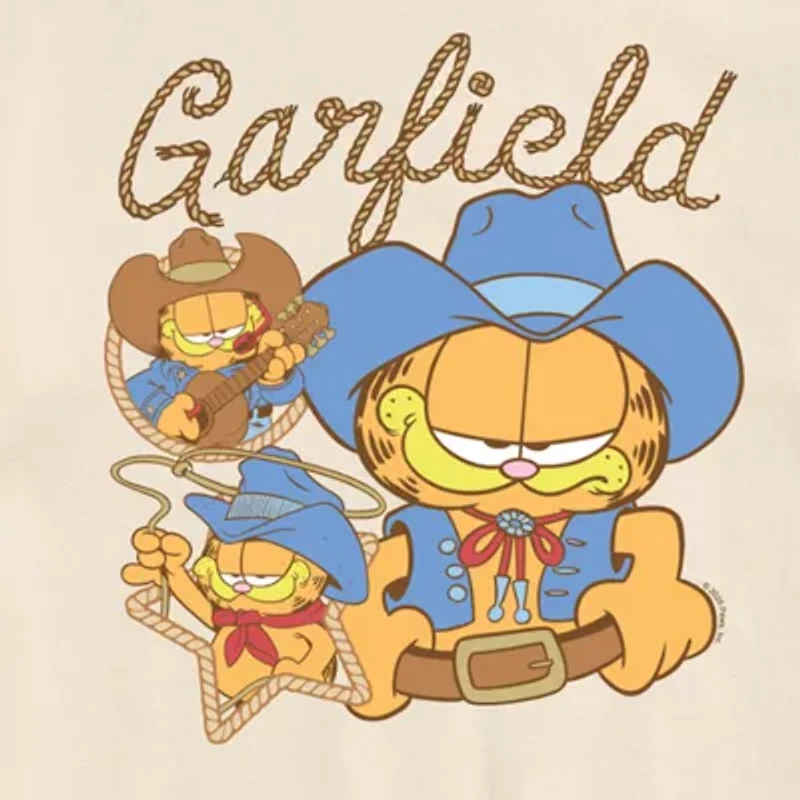 Novelty Mens Crew Neck Short Sleeve Regular Fit Garfield Graphic T-Shirt