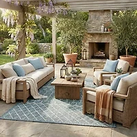 Sylvestra Serene Array Indoor Outdoor Rectangular Area Rug