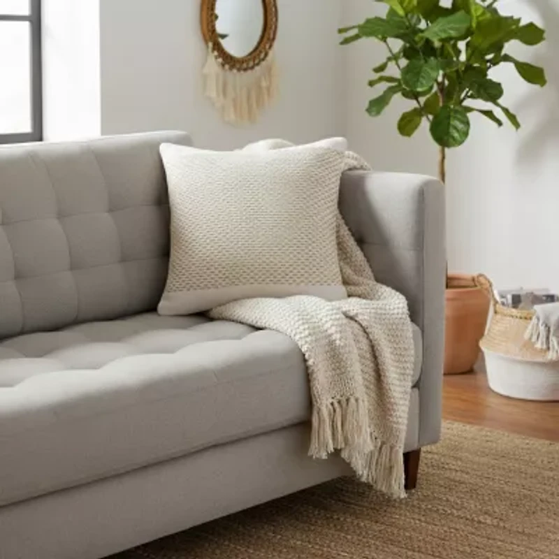 LR Home Make Geometric Square Throw Pillow