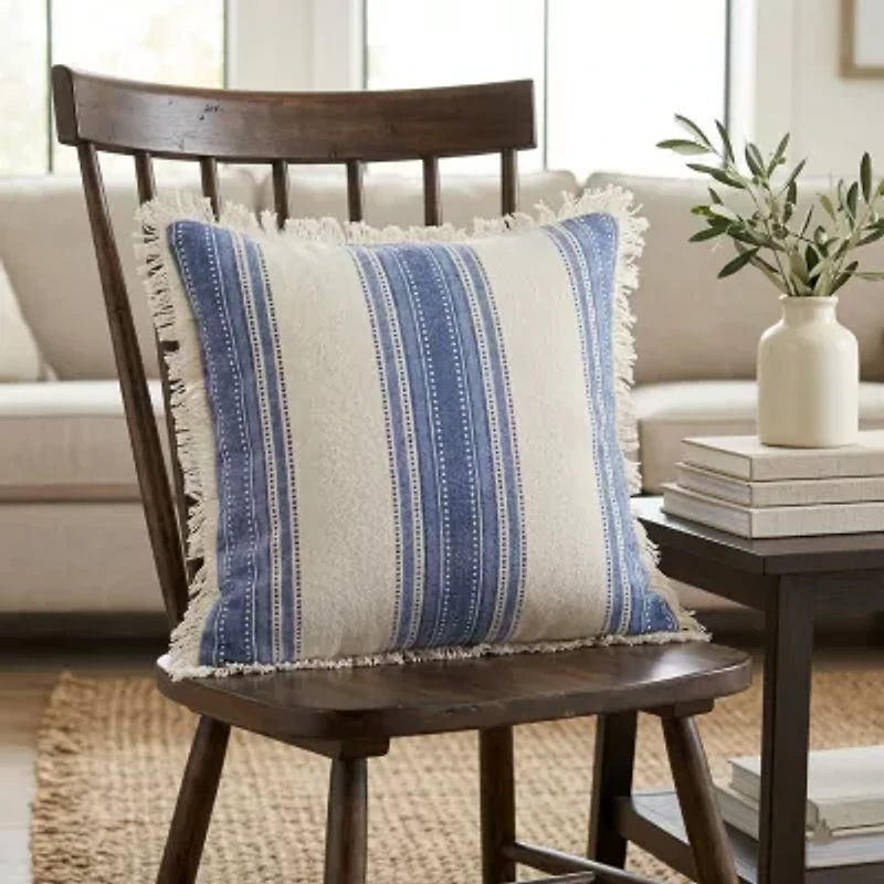 LR Home Palma Stripe Square Throw Pillow