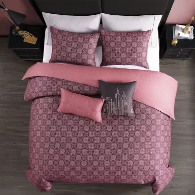 Bebejan Mauve Dreams 5-pc. Reversible Comforter Set