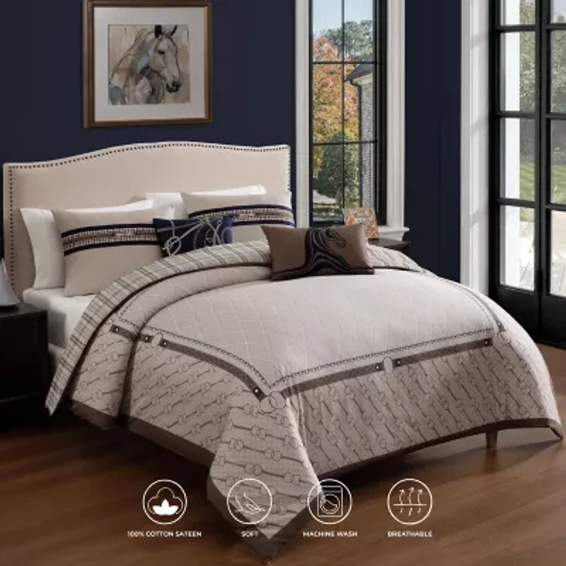 Bebejan Equestrian 5-pc. Reversible Comforter Set