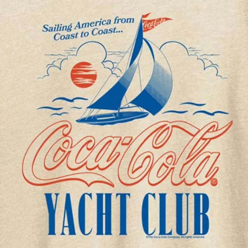 Cola Yacht Club Womens Crew Neck Short Sleeve Classic Fit Graphic T-Shirt