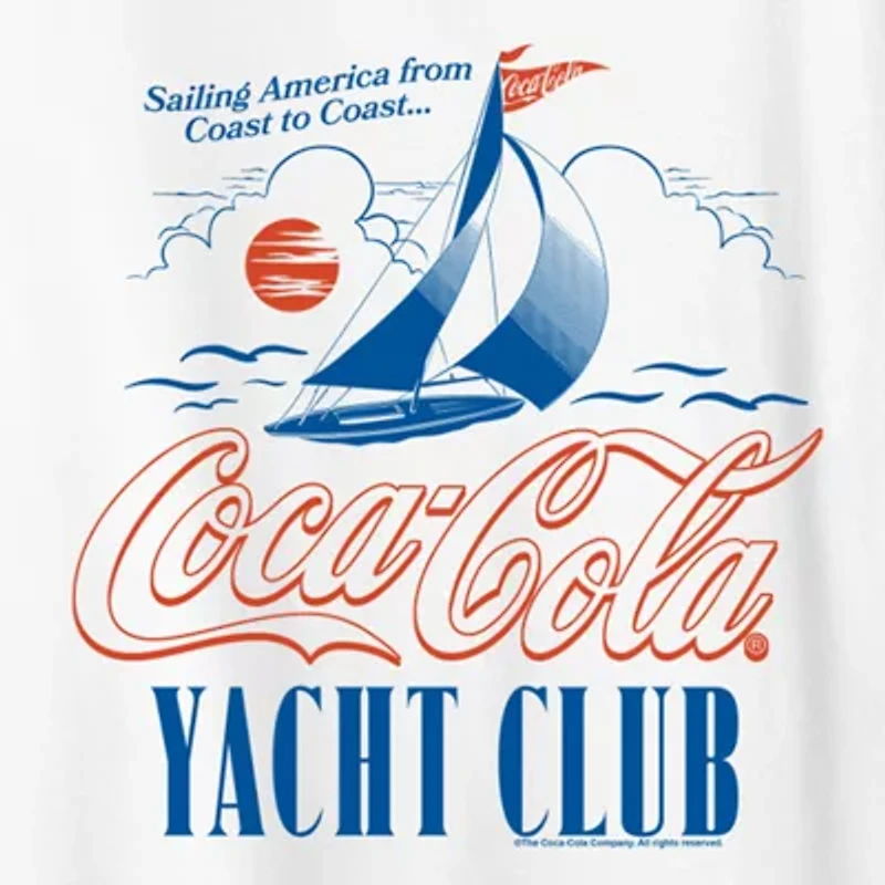 Cola Yacht Club Womens Crew Neck Short Sleeve Classic Fit Graphic T-Shirt