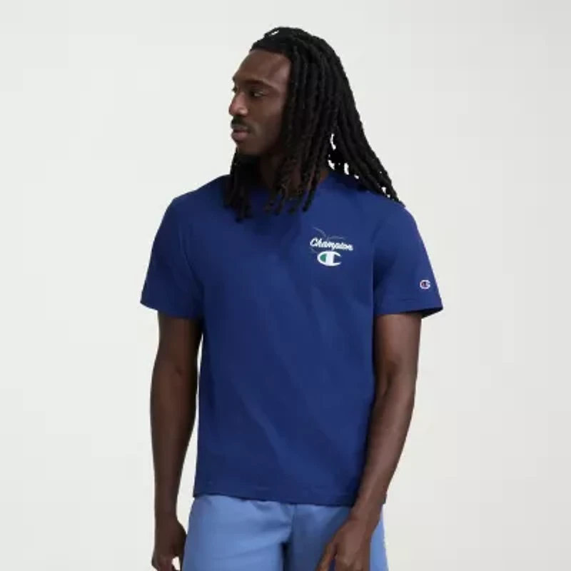Champion Mens Crew Neck Short Sleeve Regular Fit Graphic T-Shirt