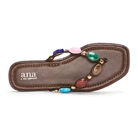 a.n.a Womens Beaded Flip-Flops
