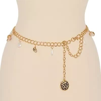 JS Jessica Simpson Shell Charm Chain Womens Belt