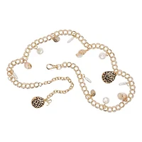 JS Jessica Simpson Shell Charm Chain Womens Belt