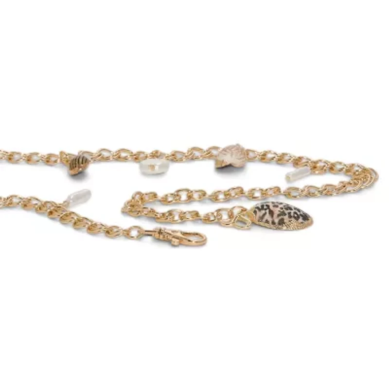 JS Jessica Simpson Shell Charm Chain Womens Belt