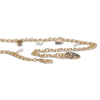 JS Jessica Simpson Shell Charm Chain Womens Belt