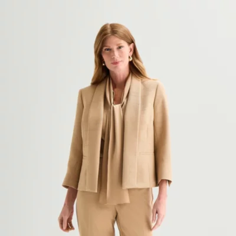 Black Label by Evan-Picone Tweed Womens Classic Fit Suit Jacket