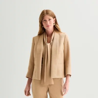Black Label by Evan-Picone Tweed Womens Classic Fit Suit Jacket