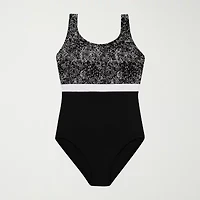 Dolfin Womens Striped One Piece Swimsuit