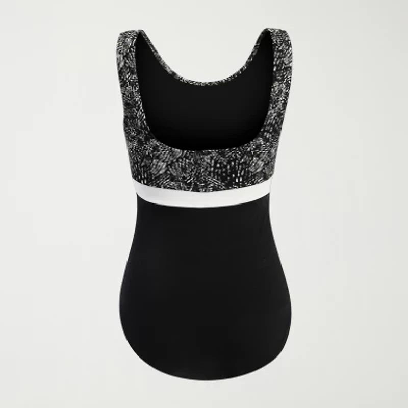 Dolfin Womens Striped One Piece Swimsuit