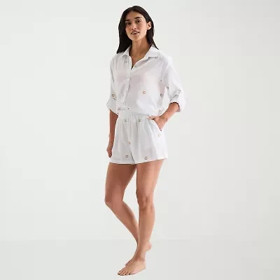 Mynah Womens Dots Shorts Swimsuit Cover-Up