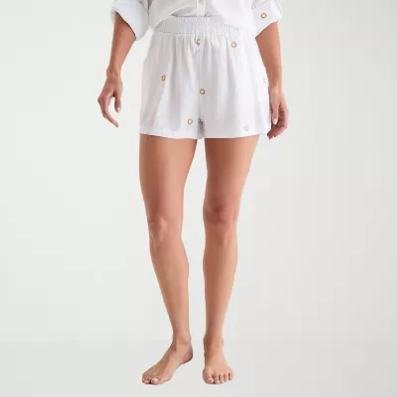 Mynah Womens Dots Shorts Swimsuit Cover-Up