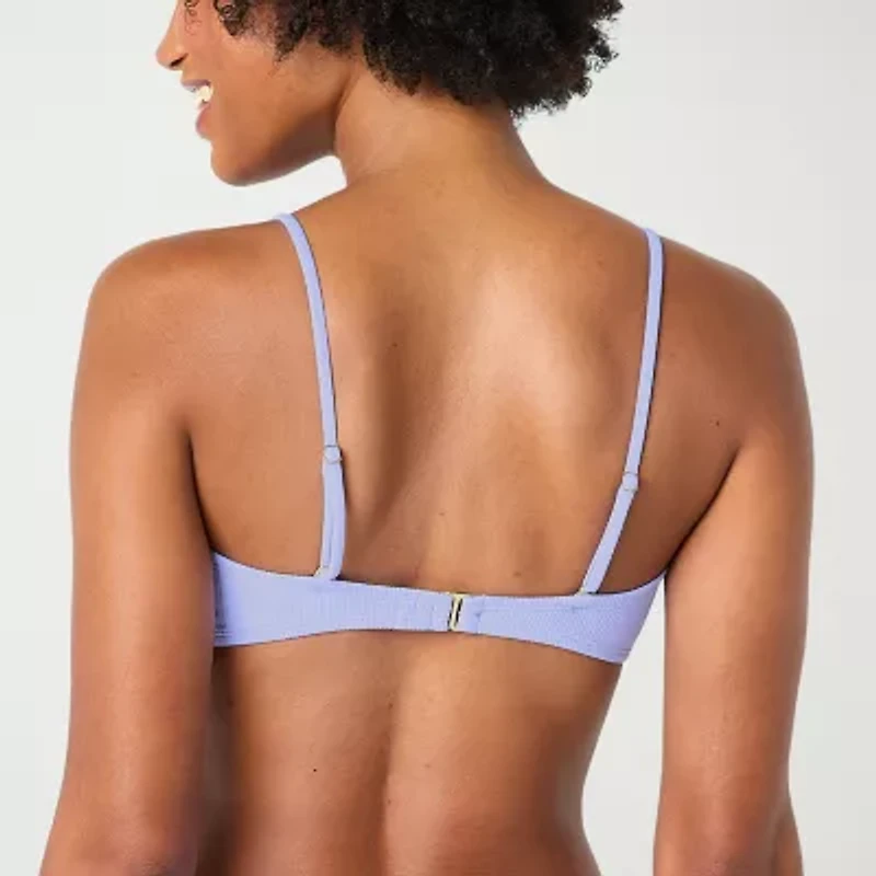 Decree Adjustable Straps Juniors Triangle Bikini Swimsuit Top