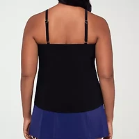 Trimshaper Womens Tie Dye Tankini Swimsuit Top