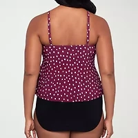Trimshaper Womens Dots Tankini Swimsuit Top