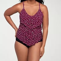Trimshaper Womens Dots Tankini Swimsuit Top