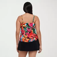Trimshaper Womens Leaf Tankini Swimsuit Top