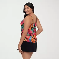 Trimshaper Womens Leaf Tankini Swimsuit Top