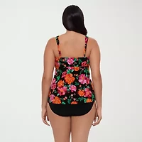 Trimshaper Womens Floral Tankini Swimsuit Top