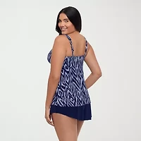 Trimshaper Womens Abstract Tankini Swimsuit Top