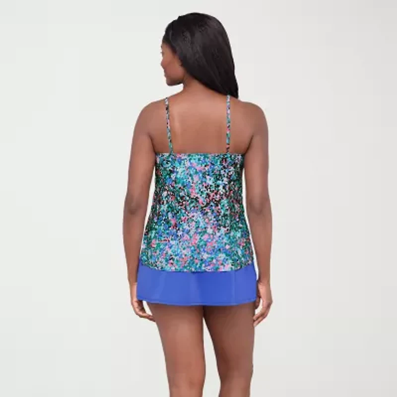 Sonnet Shores Womens Dots Tankini Swimsuit Top