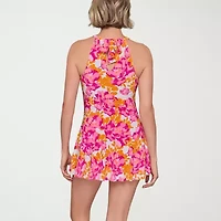 Liz Claiborne Womens Floral Swim Dress