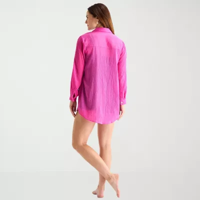 Sonnet Shores Womens Dress Swimsuit Cover-Up