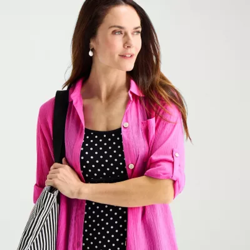 Sonnet Shores Womens Dress Swimsuit Cover-Up