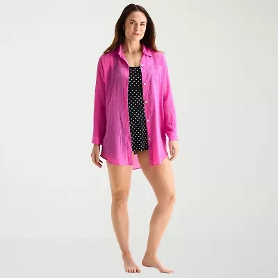 Sonnet Shores Womens Dress Swimsuit Cover-Up