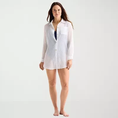 Sonnet Shores Womens Dress Swimsuit Cover-Up