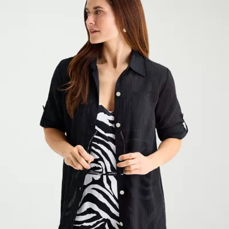 Sonnet Shores Womens Dress Swimsuit Cover-Up