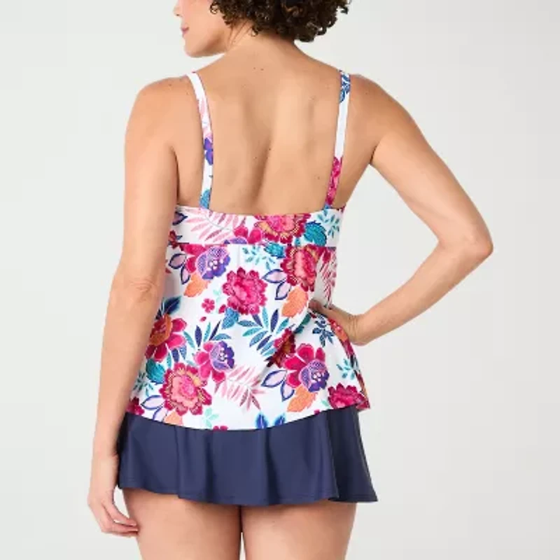 Sonnet Shores Womens Floral Swim Dress